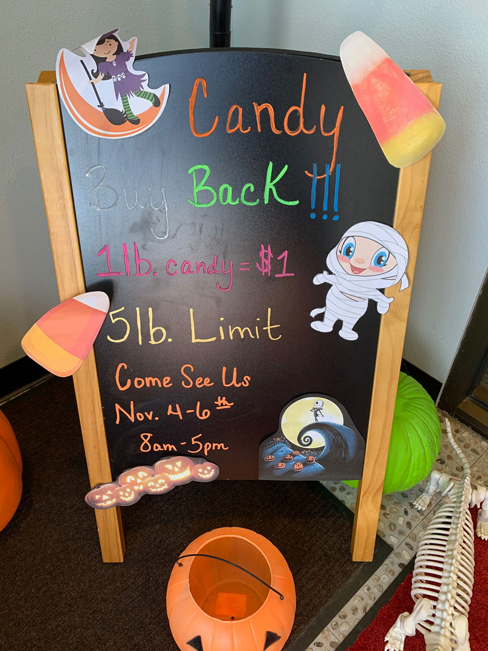 Halloween candy buy backs at Discovery Kids Dental