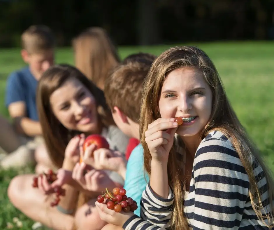 eat with braces